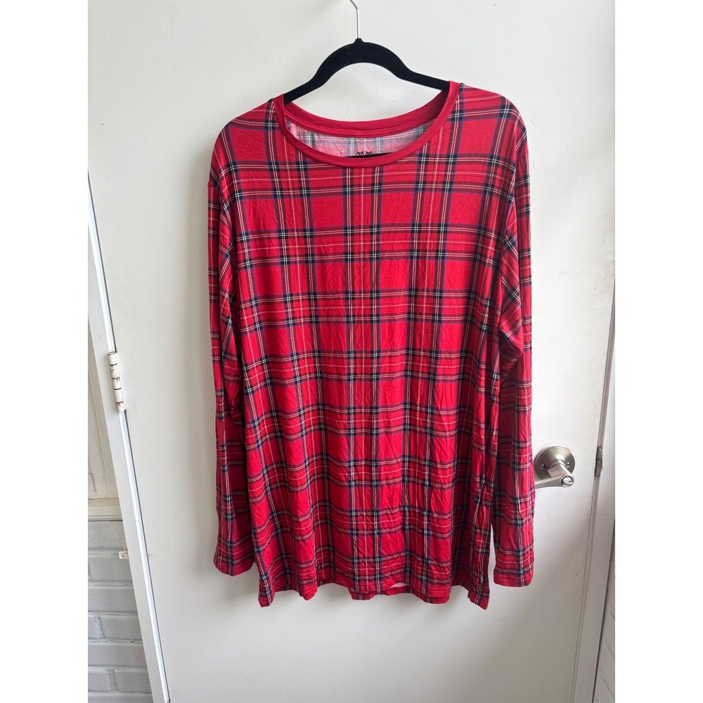 Little Sleepies Mens Plaid Pajama Top XXL Christmas family photos Bamboo cozy‎